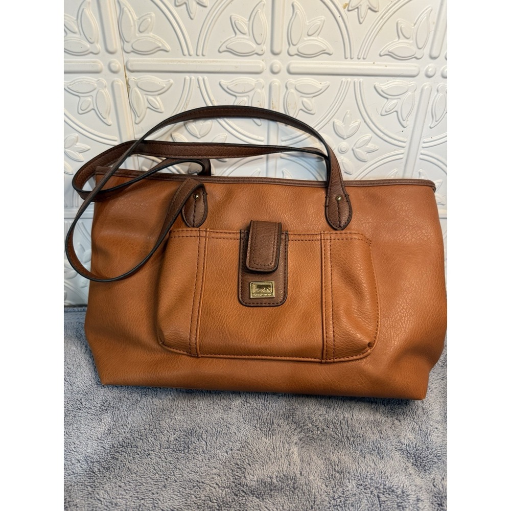 BOC Born Concept Brown/Tan Medium Vegan Leather Shoulder Bag Purse
